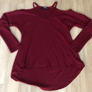 Yoins Cold Shoulder Sweater